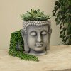 11 Inch Gray Magnesium Buddha Planter