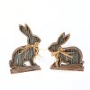 Assorted Resin, Wood and Galvanized-Like Bunny Figurine