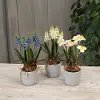 Assorted Artificial Spring Flower Arrangement in Pot