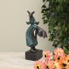 Clearance 13 Inch Resin Bunny Playing with Baby Figurine Sculpture