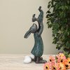 Clearance 17 Inch Resin Bunny Playing with Baby Bunny Figurine