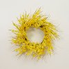 Clearance 20 Inch Yellow Forsythia Wreath Arrangement with Berry Accents