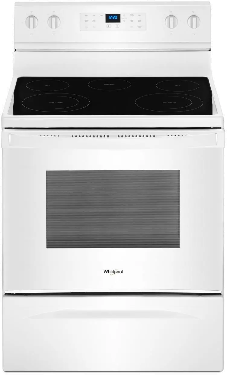 WFE515S0JW Whirlpool 5.3 cu. ft. Electric Range with Dual Radiant Element - 30 Inch White-1