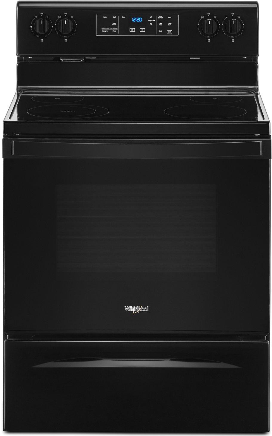 WFE515S0JB Whirlpool 5.3 cu. ft. Electric Range with Dual Radiant Element - 30 Inch Black-1