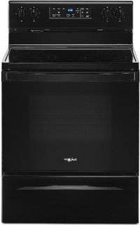 WFE515S0JB Whirlpool 5.3 cu. ft. Electric Range with Dual Radiant Element - 30 Inch Black