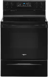 WFE515S0JB Whirlpool 5.3 cu. ft. Electric Range with Dual Radiant Element - 30 Inch Black