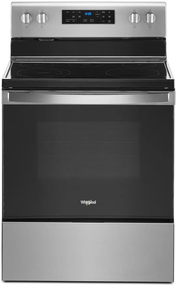 WFE525S0JZ Whirlpool 5.3 cu. ft. Electric Range - 30 Inch Smudge Resistant Stainless Steel-1