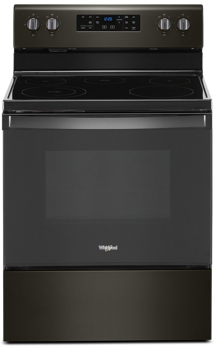 WFE525S0JV Whirlpool 5.3 cu. ft. Electric Range - 30 Inch Black Stainless Steel-1