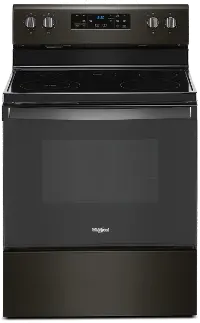 WFE525S0JV Whirlpool 5.3 cu. ft. Electric Range - 30 Inch Black Stainless Steel