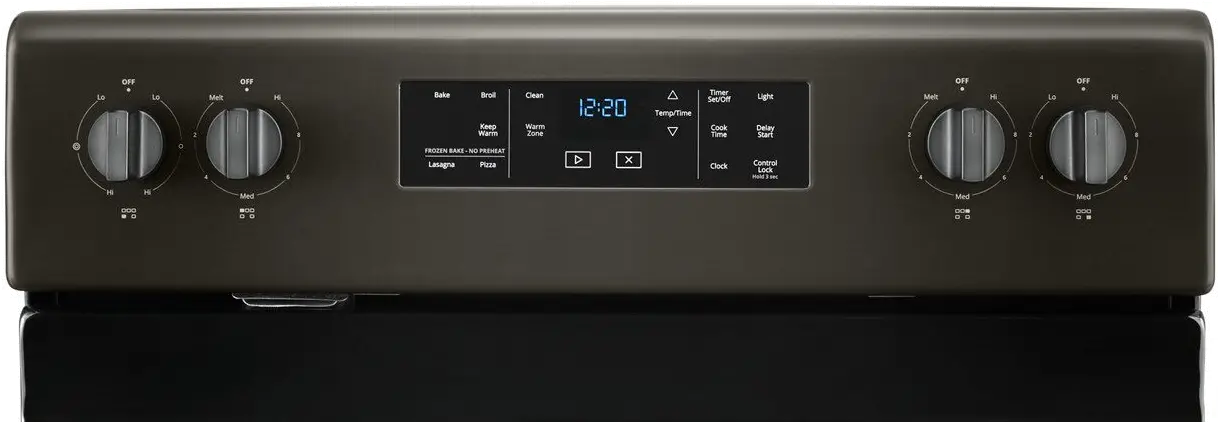 WFE525S0JV Whirlpool 5.3 cu. ft. Electric Range - 30 Inch Black Stainless Steel-3