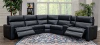 Blue 6 Piece Power Reclining Sectional Sofa with Right-arm Facing Chaise - Angler