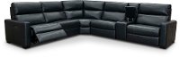 Blue 6 Piece Power Reclining Sectional Sofa with Right-arm Facing Chaise - Angler-2