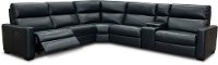 Blue 6 Piece Power Reclining Sectional Sofa with Right-arm Facing Chaise - Angler-3