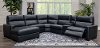 Blue 6 Piece Power Reclining Sectional Sofa with Left-arm Facing Chaise - Angler