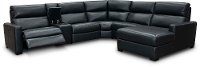 Blue 6 Piece Power Reclining Sectional Sofa with Right-arm Facing Chaise - Angler-2