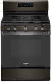 WFG525S0JV Whirlpool 30 Inch Gas Range - 5.0 cu. ft. Black Stainless Steel