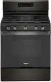 WFG525S0JV Whirlpool 5 cu ft Gas Range - Black Stainless Steel
