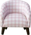 47-1K Clearance Pink Gingham Kids Accent Chair