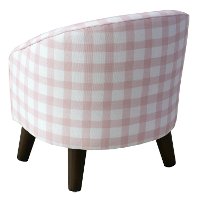 47-1K Pink Gingham Kids Accent Chair-2