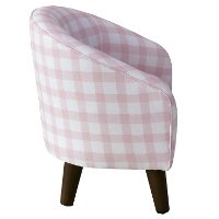 47-1K Pink Gingham Kids Accent Chair-4