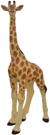 Cream, Tan and Black Large Resin Giraffe Statue