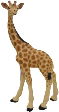 Tan, Cream and Black Baby Resin Giraffe Statue