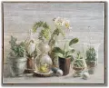 Greenhouse Orchids Canvas Wall Art in Floating Frame