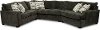 Dark Gray 4 Piece Sectional with LAF Loveseat and RAF Cuddler - Autumn