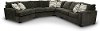 Dark Gray 5 Piece Sectional Sofa with LAF Cuddler - Autumn