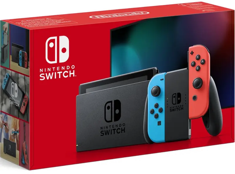 Nintendo Switch Console   Red/Blue Joy Con Controller   RC Willey