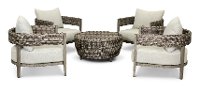Driftwood Gray 5 Piece 36 inch Patio Chat Group - Marana