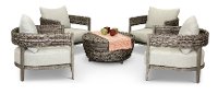 Driftwood Gray 5 Piece 36 inch Patio Chat Group - Marana-2