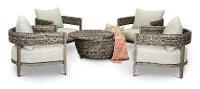 Driftwood Gray 5 Piece 36 inch Patio Chat Group - Marana-4