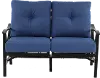 Denison Blue Gliding Patio Loveseat