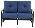 Denison Blue Gliding Patio Loveseat