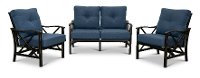 Denim Blue 3 Piece Patio Seating Set - Denison