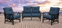 Denim Blue 3 Piece Patio Seating Set - Denison-2