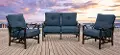 Denison Blue 3 Piece Patio Seating Set
