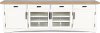 Country Style Cotton White 92 Inch TV Stand