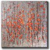 Abstract Orange Poppies on Gallery Wrapped Canvas