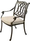 Montreal Patio Armchair with Tan Cushion
