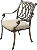 Montreal Patio Armchair with Tan Cushion