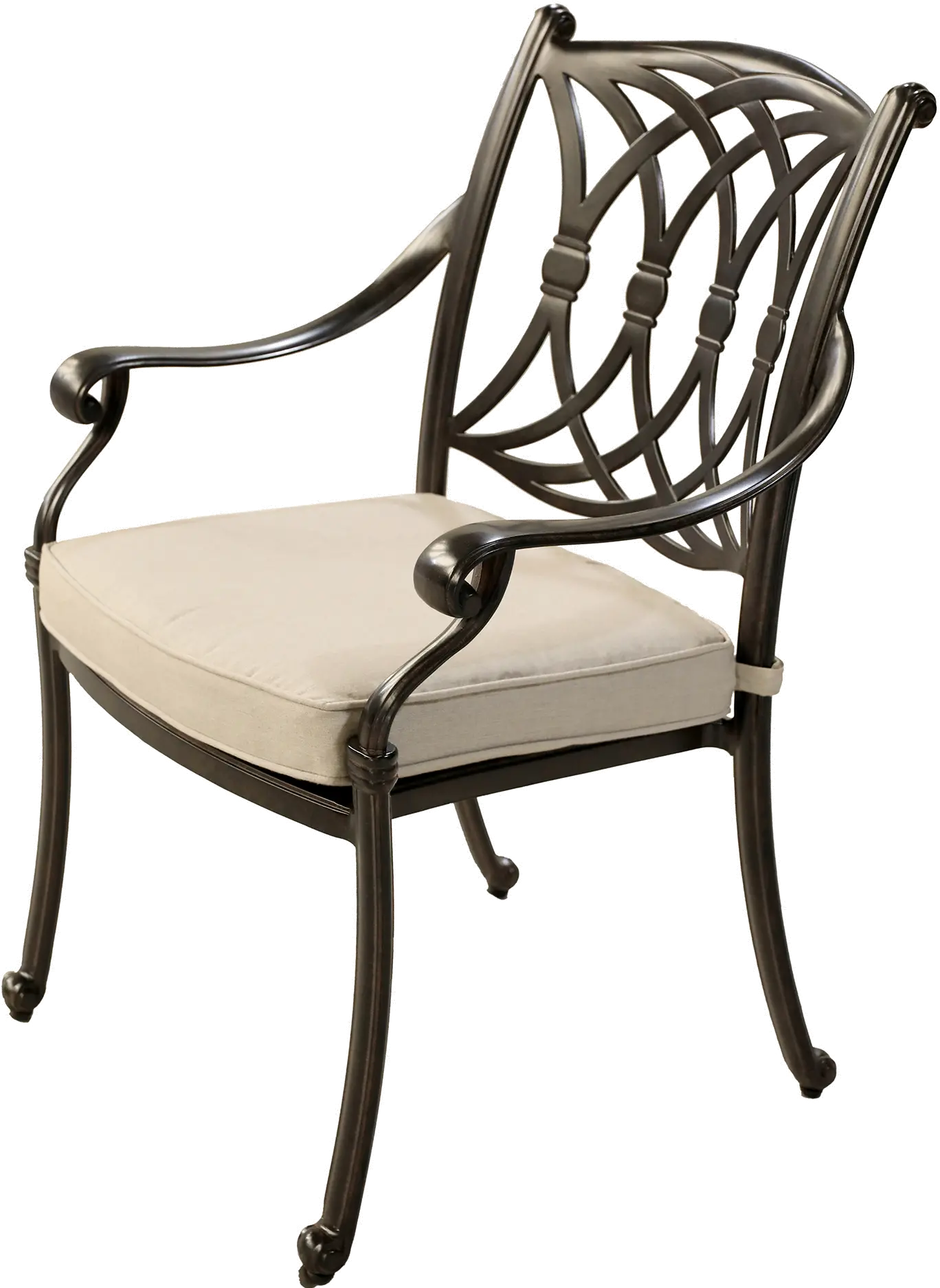 Traditional Patio Armchair with Tan Cushion - Montreal-1