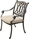 Traditional Patio Armchair with Tan Cushion - Montreal
