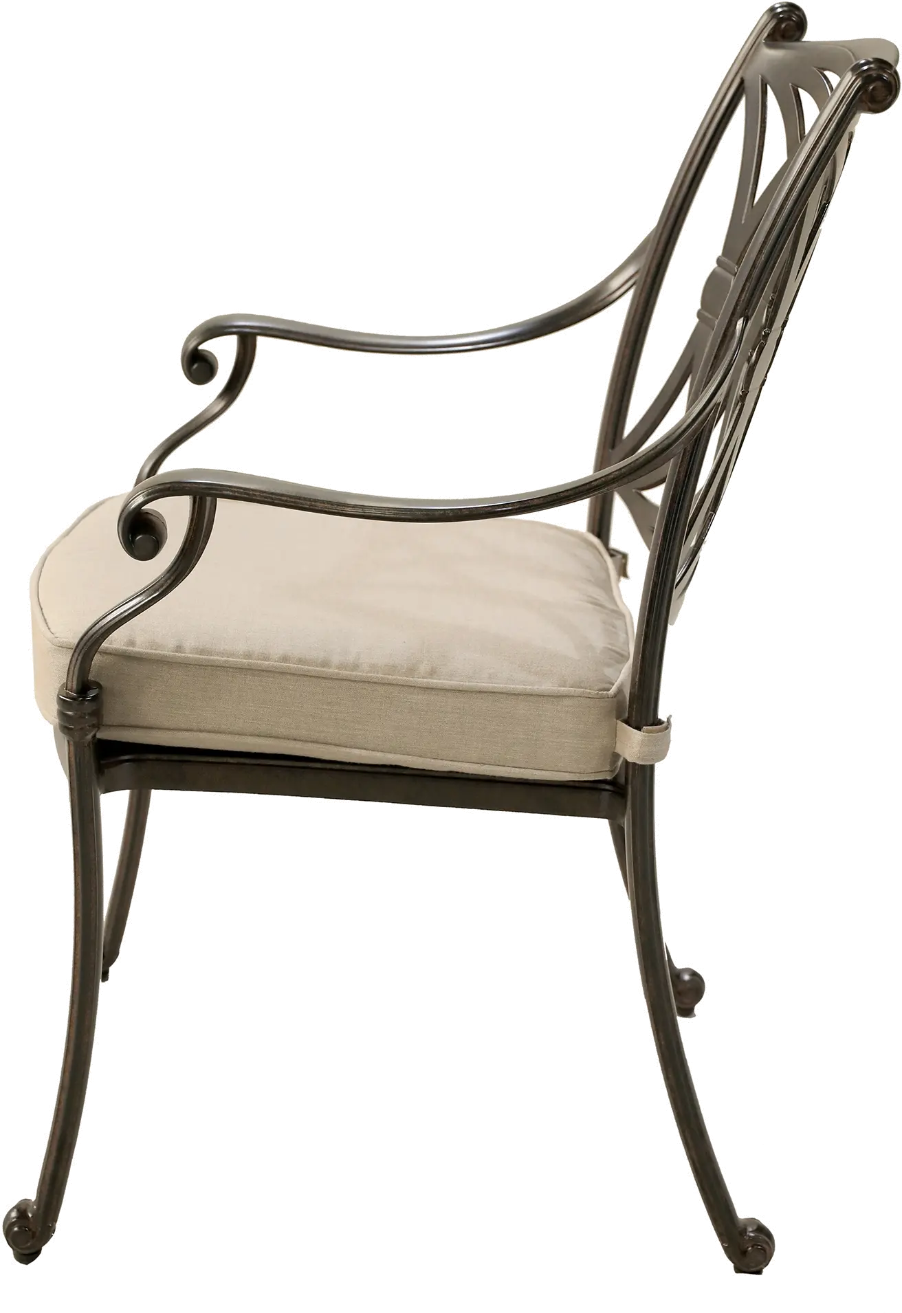 Traditional Patio Armchair with Tan Cushion - Montreal-2
