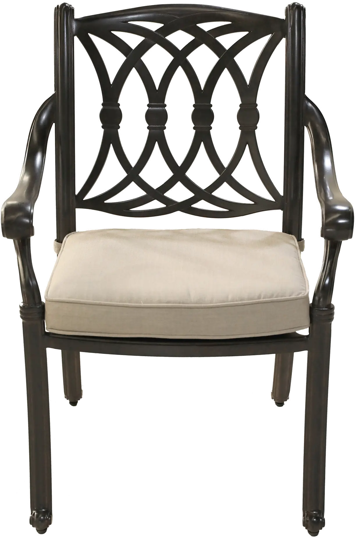 Traditional Patio Armchair with Tan Cushion - Montreal-3