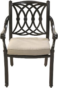 Traditional Patio Armchair with Tan Cushion - Montreal-3
