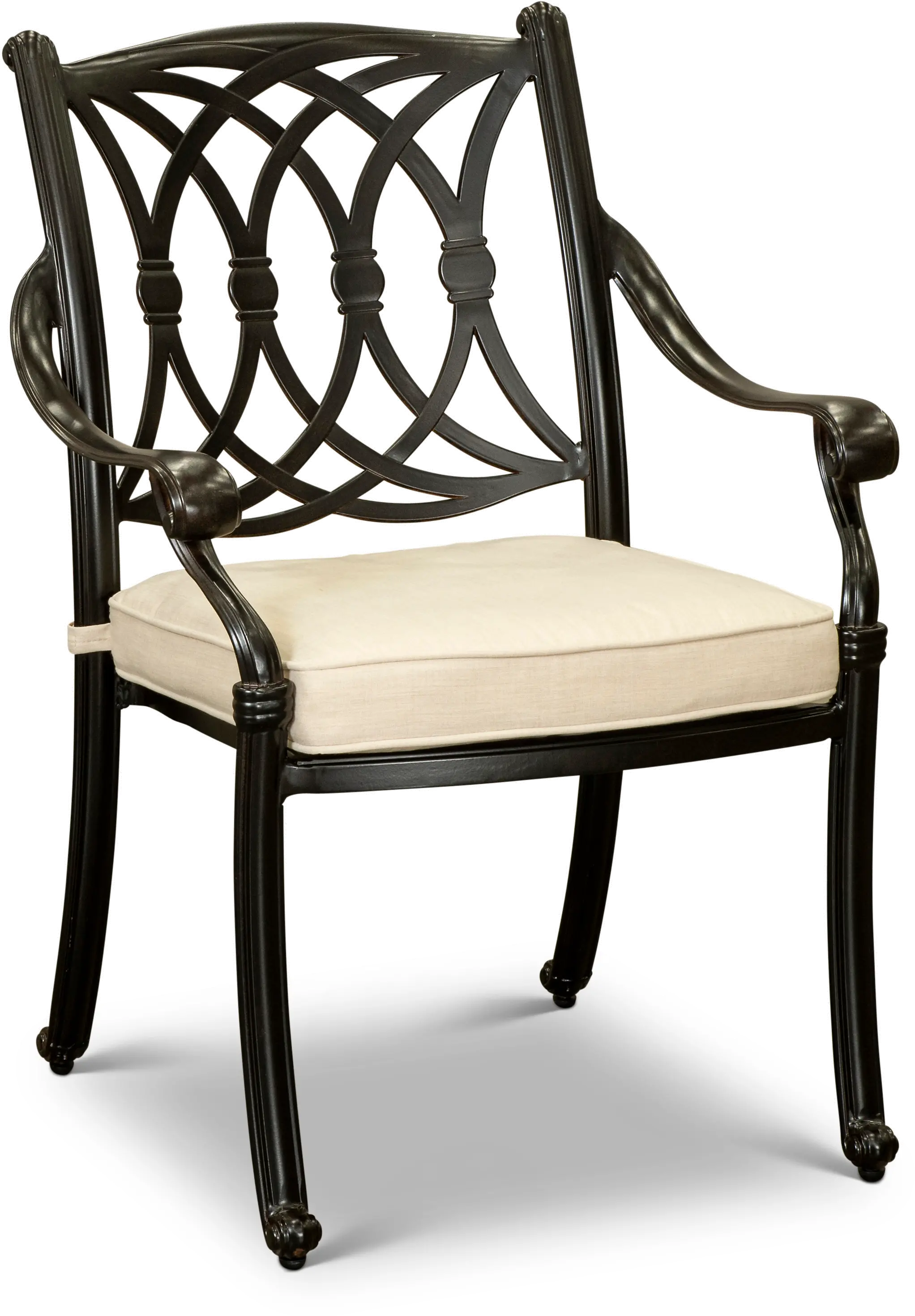 Traditional Patio Armchair with Tan Cushion - Montreal-6