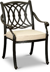 Traditional Patio Armchair with Tan Cushion - Montreal-6