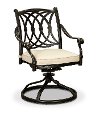 Cinnamon Patio Dining Swivel Rocker Chair - Montreal